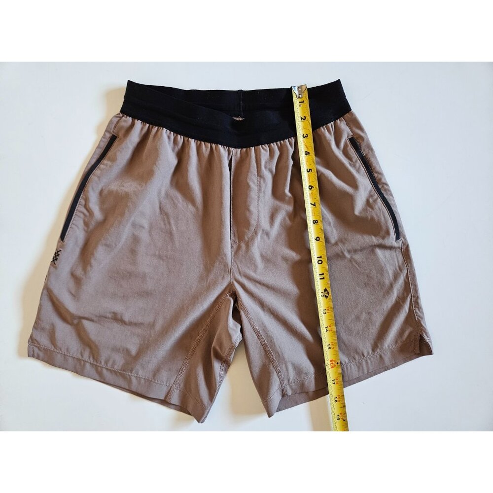 Rhone Mako Tech Shorts Men’s Small Deep Taupe Athletic Training Gym Stretch